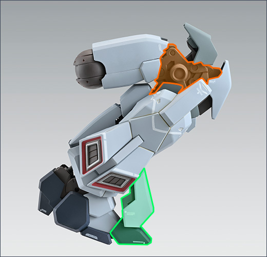 在造就充滿機械感的賣點之餘,亦確保了寬廣的可動範圍