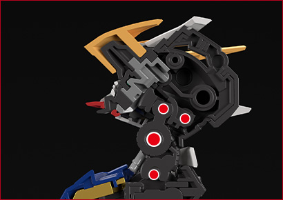 頭部設有四軸構造，可大幅度擺設動作