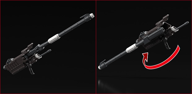 300mm滑膛砲的折疊機構